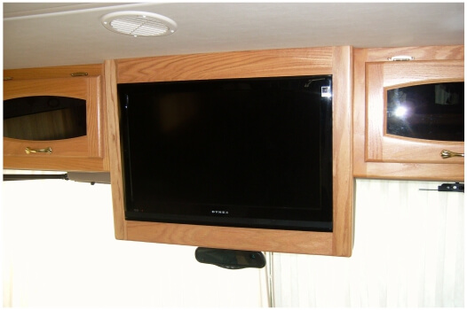 Matching original decor custom TV cabinet